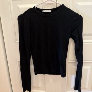 Zara Classic Black Long Sleeve Tee